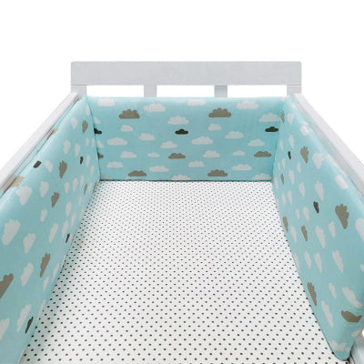 tour de lit nuages aqua