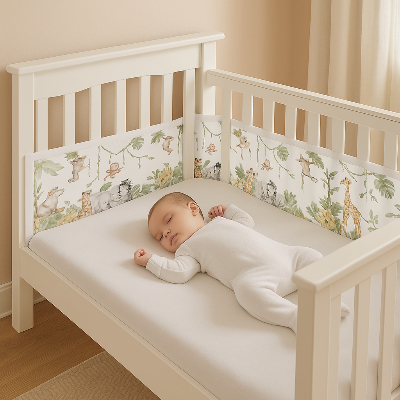 tour de lit respirant bebe dort