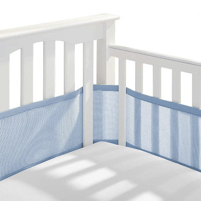 tour de lit respirant bleu