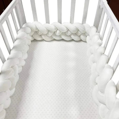 tour de lit tresse 4 brins Blanc