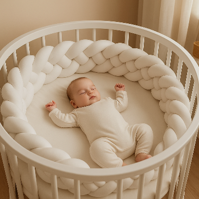 tour de lit tresse 4 brins bebe sommeil