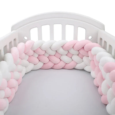 tresse de lit 6 brins rose blanc