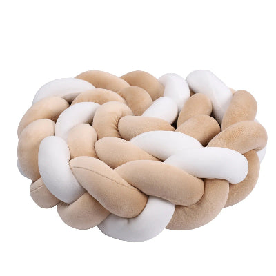 tresse de lit bebe beige blanc