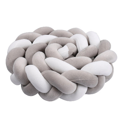 tresse de lit bebe grise blanche