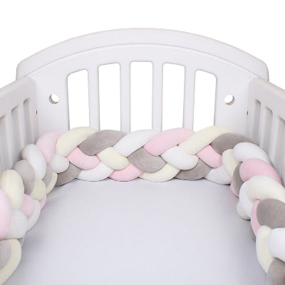 tresse de lit bebe grise-jaune