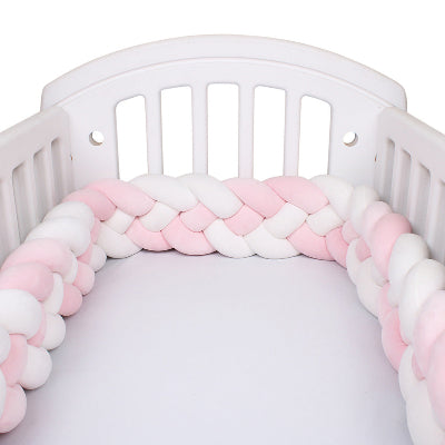 tresse de lit bebe rose blanche