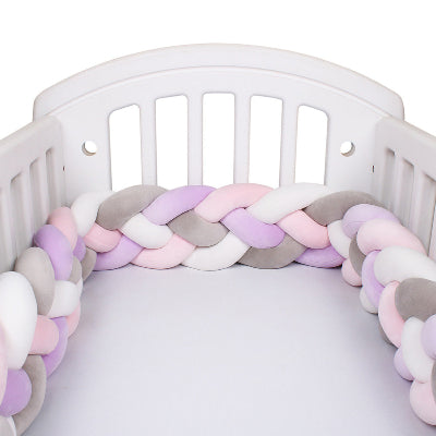 tresse de lit bebe violet gris