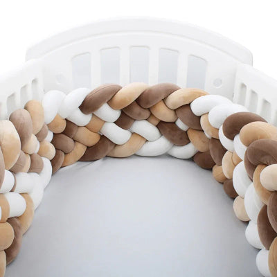 tresse de lit marron beige