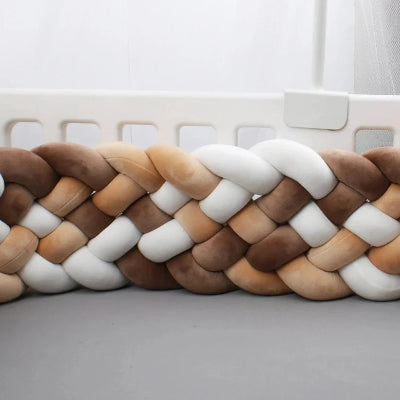 tresse de lit marron tricolore