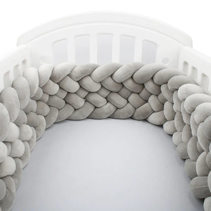 Tresse de lit bébé | 6 brins Gris