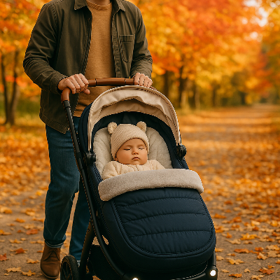 chanceliere poussette bebe dort