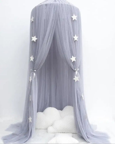 ciel de lit bebe etoiles grises