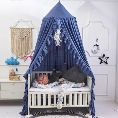 ciel de lit cabane bebe bleu