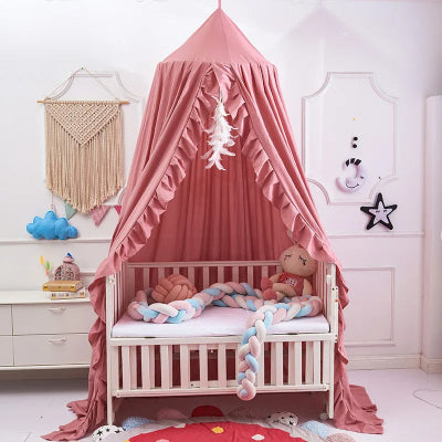 ciel de lit cabane bebe rose