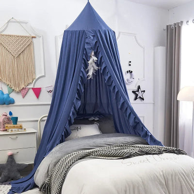 ciel de lit cabane bleu