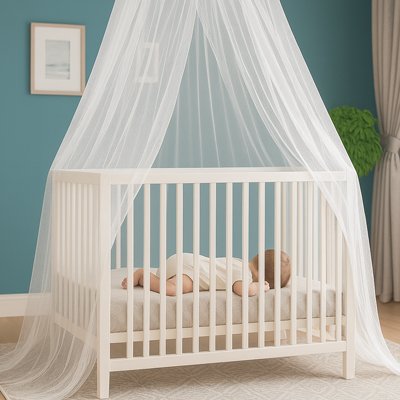 ciel de lit feerique voile blanc