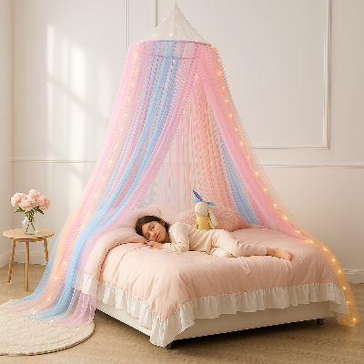 ciel de lit fillette sommeille