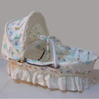 couffin en osier bebe elephant