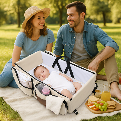 couffin nomade polyvalent beige