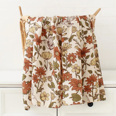 couverture bebe gaze de coton corail