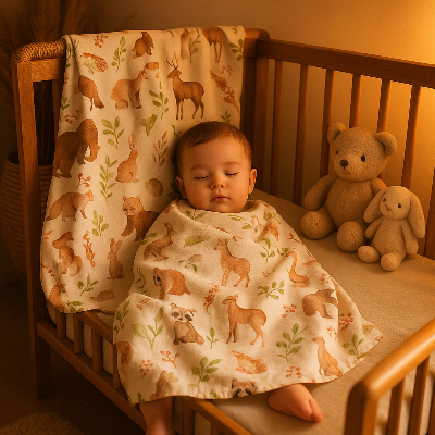 couverture bebe sommeil animaux