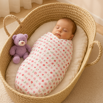 couverture bebe sommeil emmaillote flanelle