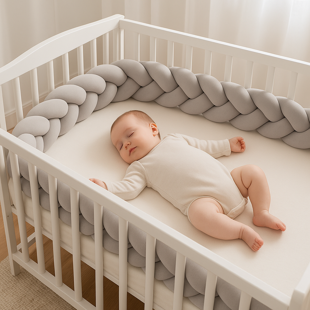 Tresse de lit bébé | Grise