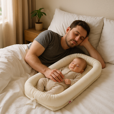 reducteur de lit pour bebe avec papa
