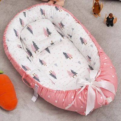 reducteur de lit sapin gris rose