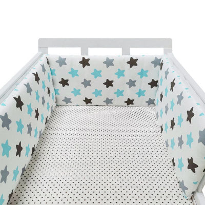 tour de lit etoiles grises aqua