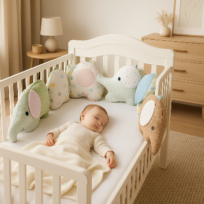 tour de lit respirant bebe sommeil paisiblement 