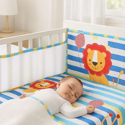 tour de lit respirant maille bebe dort