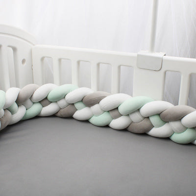 tour de lit tresse menthe doux