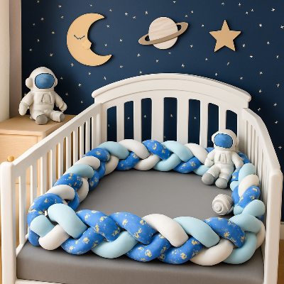 tresse de lit bebe decor astronaute