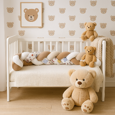 tresse de lit bebe decor oursons