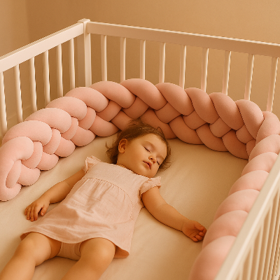 tresse de lit bebe fillette sommeille