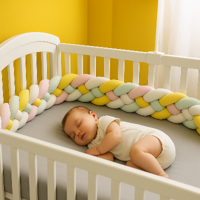 tresse de lit bebe sommeil jaune