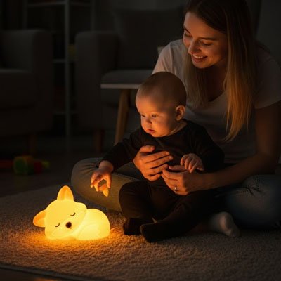 Veilleuse renard sécurisant